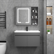 304不锈钢浴室柜组合现代北欧简约百搭卫生间洗手盆一体陶瓷洗漱