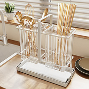 帅仕筷子收纳盒壁挂式家用沥水筷子，筒厨房放餐具勺子筷篓笼置物架