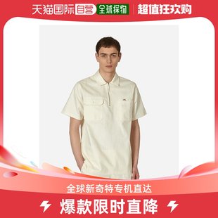 香港直邮潮奢dickies男士，tradingcompany流行款，短袖米白衬衫