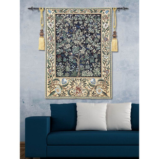 比利时挂毯欧式高档艺术吸音壁毯客厅玄关背景墙装饰布艺画生命树