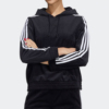 Adidas阿迪达斯NEO女装跑步运动天鹅绒保暖卫衣连帽套头衫GK8764
