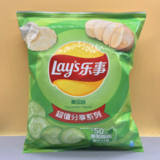 Lay’s乐事薯片黄瓜味135g超值分享装追剧电影院休闲零食薯片