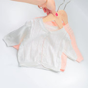 婴儿针织开衫春装儿童纯棉上衣2024夏空调(夏空调)衫女童宝宝毛衣外套童装