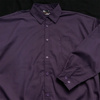 春季雾霾衬衣紫色复古衬衫男士深紫色高级感深紫长袖上衣紫外套