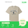 CHOCOOLATE男装短袖T恤2023夏季美式校园图案印花1383XUK