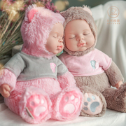 比伯娃娃毛绒安抚玩偶睡眠仿真婴儿宝宝硅胶大熊玩具生日礼盒礼物