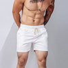 夏季男士三分纯色短裤，纯棉五分裤休闲裤大码修身休闲健身中裤潮流