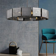 北欧极简约吊灯艺术设计感客厅餐厅卧室灯黑色金属质感后现代灯具