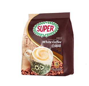 super三合一炭烧白咖啡600g马来西亚进口超级怡保经典速溶咖啡粉
