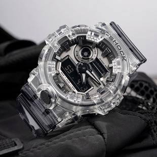 casio卡西欧冰韧系列，g-shock透明手表，男女ga-700sk-1adw-5600sk