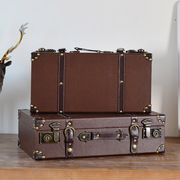 北欧复古手提箱木箱子摆件皮箱，怀旧装饰品服装店，橱窗陈列摄影道具