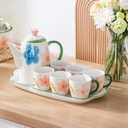 高颜值陶瓷水杯水具套装，家用客厅大容量，水壶茶壶家庭待客高级感