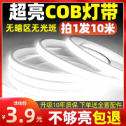 led灯带220v户外超亮cob白光客厅家用吊顶自粘软灯条室外防水线灯