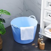 塑料脏衣大号篓空洗澡桶洗衣子筐购物家庭收纳多用软桶。