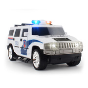 方向盘遥控警车汽车模型仿真儿童玩具车可充电警，公安车110男孩特