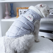 猫咪专用小衣服冬天带牵引扣可爱云朵图案保暖马甲外套两脚棉背心