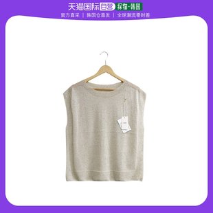 韩国直邮aboutsome盖袖单层亚麻针织衫，亚麻针织t恤单层面料产品