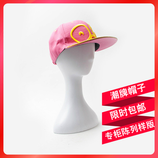 帽子熊猫帽男女通用平直檐街舞滑板少年粉色蓝色黑色刺绣HB244976