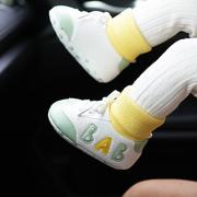 婴儿鞋子春秋冬季0一3-6个月8新生儿，男女宝宝学步鞋袜软底不掉1岁
