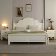 欧式床双人床公主床白色床田园，小美式实木床，1.8米1.5轻奢现代简约