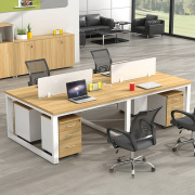 办公桌椅组合简约现代屏风卡座，4四6人位办公室职员工位电脑桌定制