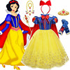 白雪公主裙女童生日礼服迪士尼cosplay连衣裙儿童万圣节演出服装