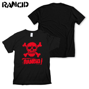 Rancid恶臭合唱团Skull骷髅朋克摇滚街头周边复古经典潮牌短袖T恤