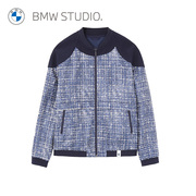 bmwstudio宝马女装秋冬季夹克，时尚小香风拼接棒球，领拉链夹克外套