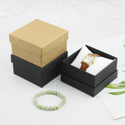 牛皮纸手表包装盒展示小枕头手镯手串首饰空盒印logo