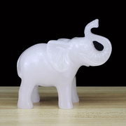 招财大象摆件中式办公室桌面装饰品，吸水象摆设一对可爱小象工艺品