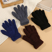 儿童手套珊瑚绒冬季保暖男女童宝宝手套五指防寒户外针织毛线手套