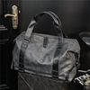 韩版磨砂pu男士手提包，韩版时尚休闲斜挎旅行包皮大容量行李包