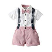 男童夏季套装一岁宝宝周岁礼服儿童演出服幼儿园表演服洋气潮