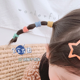 韩版女宝宝糖果色儿童彩色，100根小皮筋，不伤发拇指发圈婴儿发绳