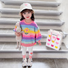 女童秋装套装韩版2023小童洋气，时髦卫衣打底裤两件套宝宝潮衣