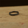 做黑做旧星云-幸运银戒指原创设计纯银S990手工尾戒对戒学生礼物