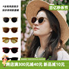 刘亦菲同款复古茶色方形墨镜，女夏季韩版大框，遮阳防晒太阳镜显脸小
