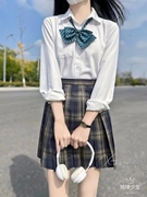 jk衬衫女学院风常规方领奶白宽松(白宽松)衬衫长袖衬衫正版日系jk基础款女