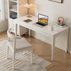 白色实木书桌宽60CM简约家用学生写字桌卧室长条办公现代电脑桌