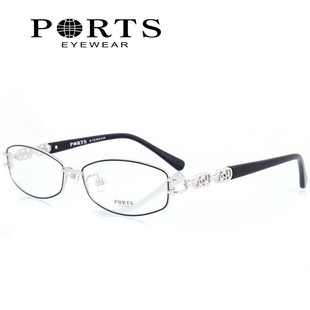 ports宝姿眼镜架，女款时尚全框合金近视眼镜，眼镜框pof11410
