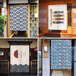 日式和风厨房门帘子隔断柜子魔术贴遮挡夏季家用卫生间半帘免打孔