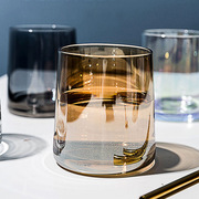 耐热透明玻璃杯欧式ins民宿酒杯酒店创意漱口杯子威士忌酒杯