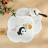 国风熊猫茶桌吸水硅藻泥茶垫厨房防污隔热餐垫可定制台面沥水垫