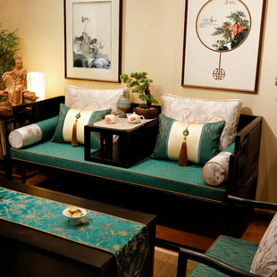 中式沙发垫红木家具坐垫套罩罗汉床乳胶座垫靠垫防滑椅子垫子