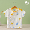 婴儿短袖t恤薄款衣服纯棉纱布，夏装男童女宝宝半袖，上衣0岁1幼儿3月