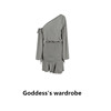 goddess斜领露肩雪纺，连衣裙2023春秋，系带长袖小个子气质短裙
