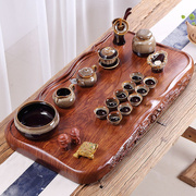 家用茶盘加厚整块中式简易功夫，茶具套装简约仿实木长方形大小茶台