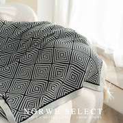 毯子现代简约侘寂风毛毯客厅，沙发毯床尾，毯办公室空调毯披肩针
