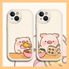 猪猪情侣手机壳适用苹果16promax可爱15趣味iphone14pro一对13任意机型mini如何养猪12秀恩爱11特别的xs软套8