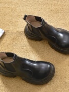 欧美外贸冬季平底短靴马丁靴单靴厚底增高踝靴短筒女靴子